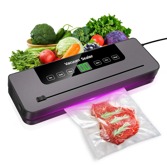 Electric Sealing Machine Automatic Vacuum Sealer 60Kpa Vacuum Food Sealer Dry Wet Packing with 10 Free Sealing Bags